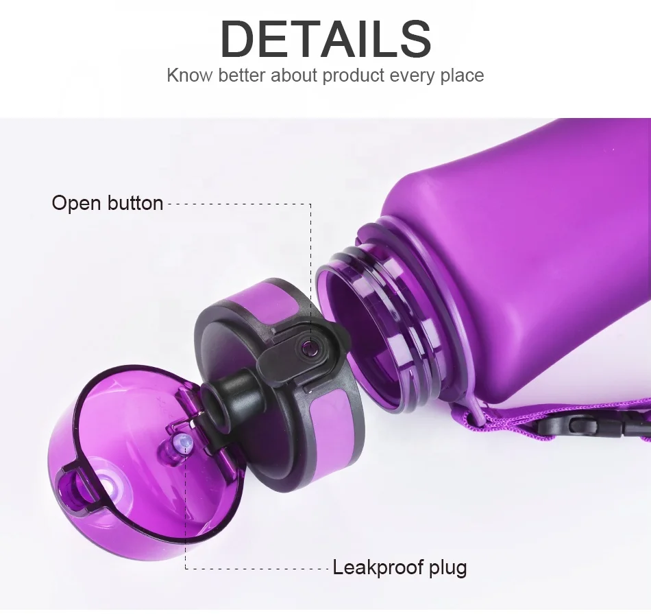 2021 New Design Colorful Frosted Drinkware Stock Featured Tritan Sports Drinking Water Bottle