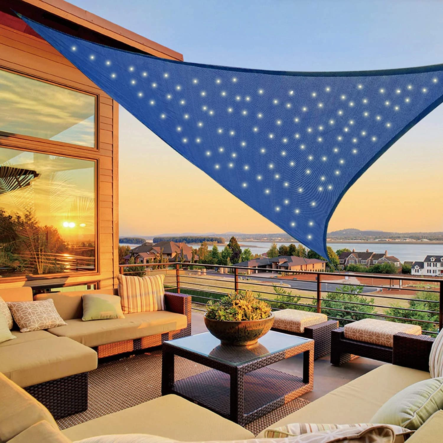 Patented Solar Light System Starry Sky Sail Led Shade Waterproof Wind