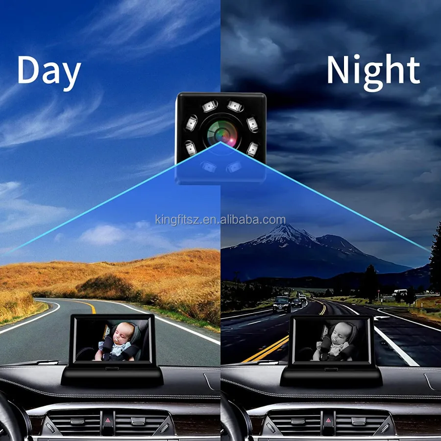 Safe 4.3 Inch Hd Car Seat Mirror Camera Baby Car Camera Monitor Baby