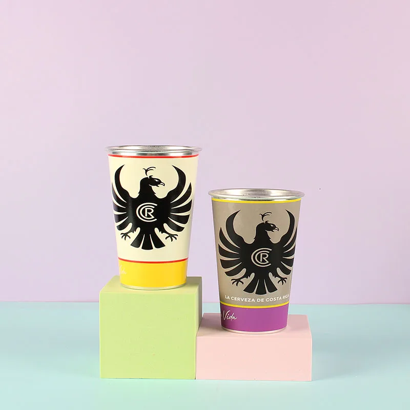 Разноцветные одноразовые многоразовые алюминиевые чашки для холодного напитка