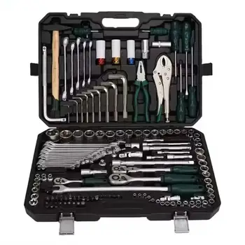 142+2 Auto Repair Toolbox Hand Tool Set 144 PCS Socket 72 Teeth Ratchet Wrench Screwdriver Bits OEM & ODM Supported