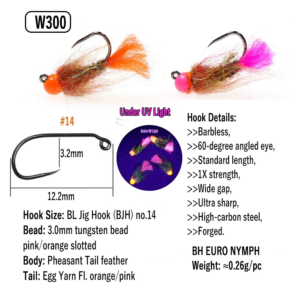 12 Mosche Mop In Tungsteno Rosa Pesanti 4,0 Mm - Ninfe Per Pesca A Mosca Di Trota
