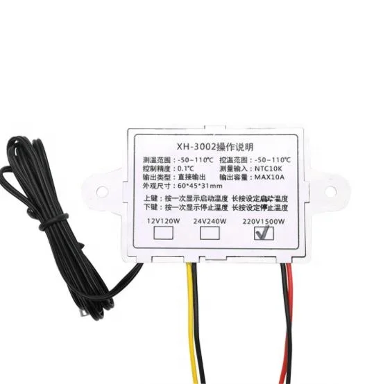 12V 24V 220V Professional W3002 Digital LED Temperature Controller 10A Thermostat Regulator XH-W3002