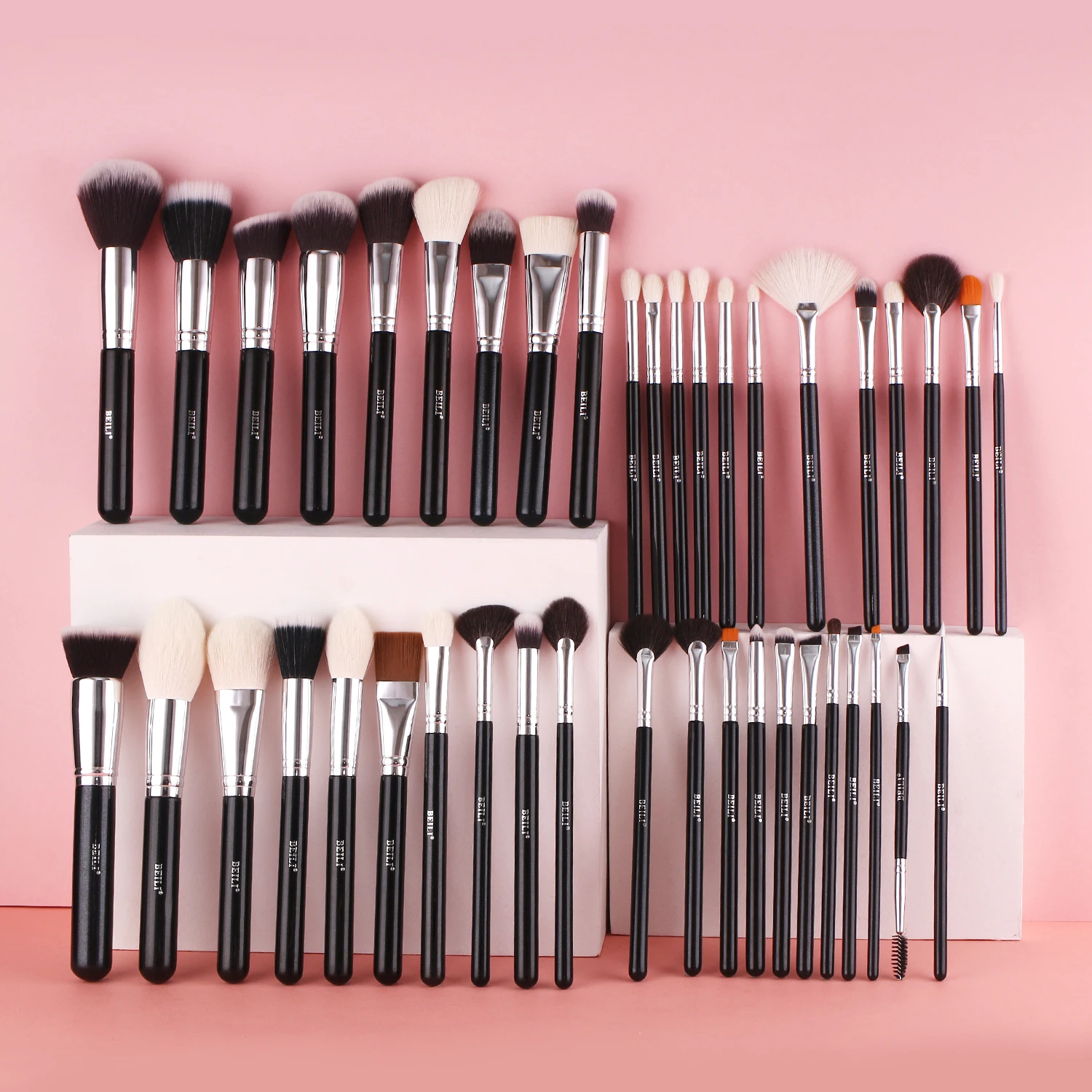 Make-up-Pinselset – 40 Teile In Orange Mit Qualitätsborsten Für Gesicht, Augen & Lippen