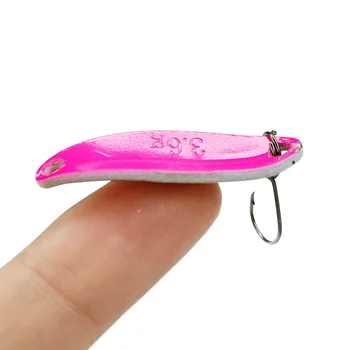 Cheery 5.3cm 3.7g Metal Artificial Hard Bait Spoon Lure for Pike Freshwater Fish Ocean Boat Fishing & Lake Use – Metal Jig – view 2