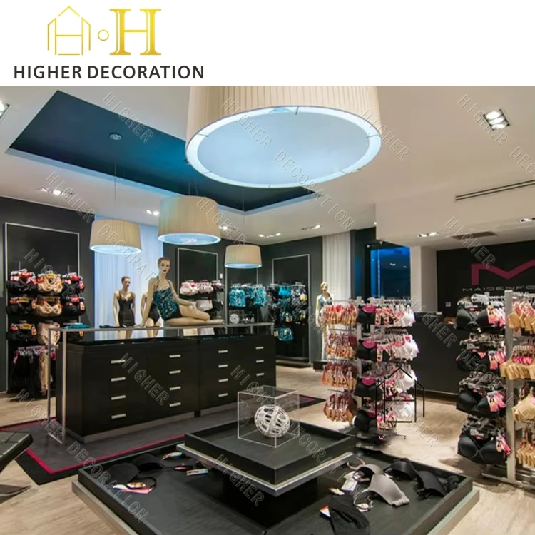 Custom Underwear and Bra Display Fixtures Store Standing Sexy Lingerie  Display Rack for Underwear Shop Decoration