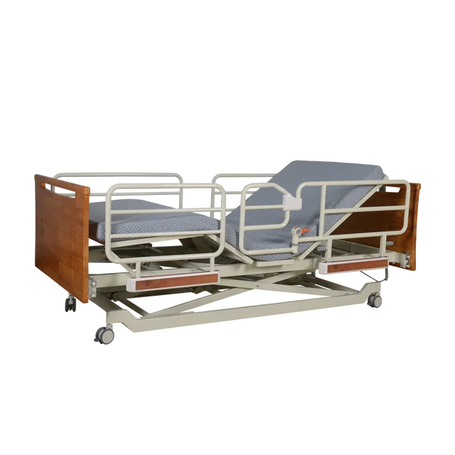 manufacturer custom Ultra low Back lifting three functions Lifting leg Adjustable electric hospital bed