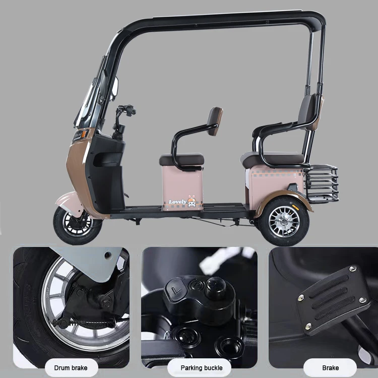  High Power Electric Tricycles With Full Cover