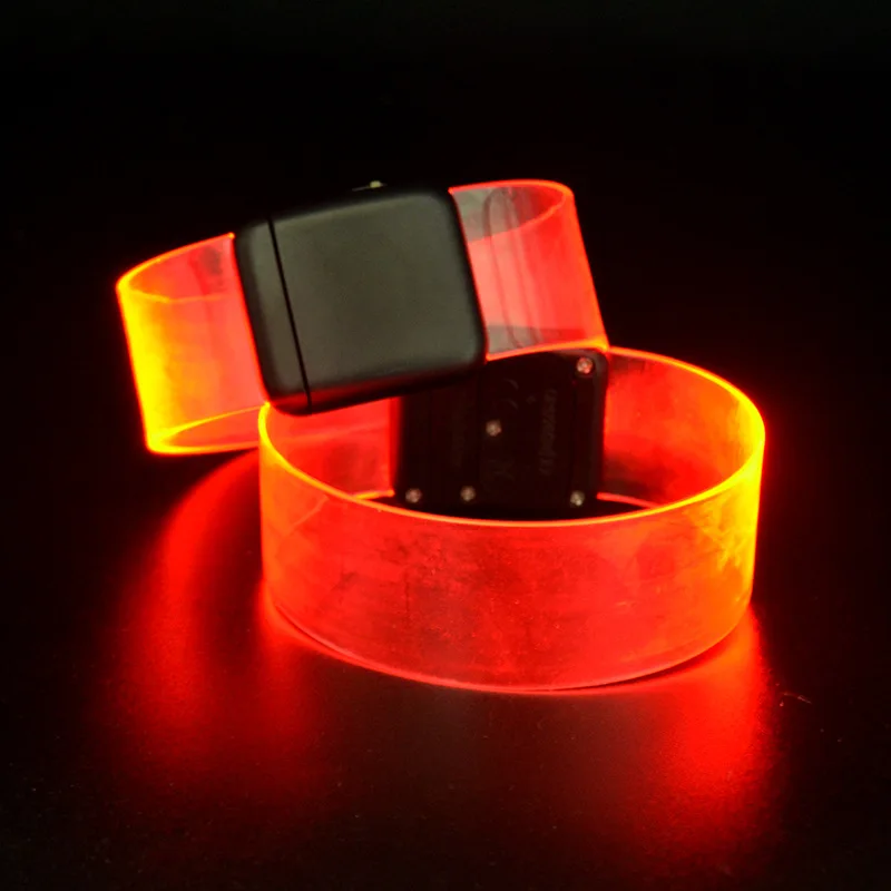 RICHSHINING 15 Multicolor TPU LED Light Bracelet Remote Control Wristband for DMX Party Decoration Celebration  Concert