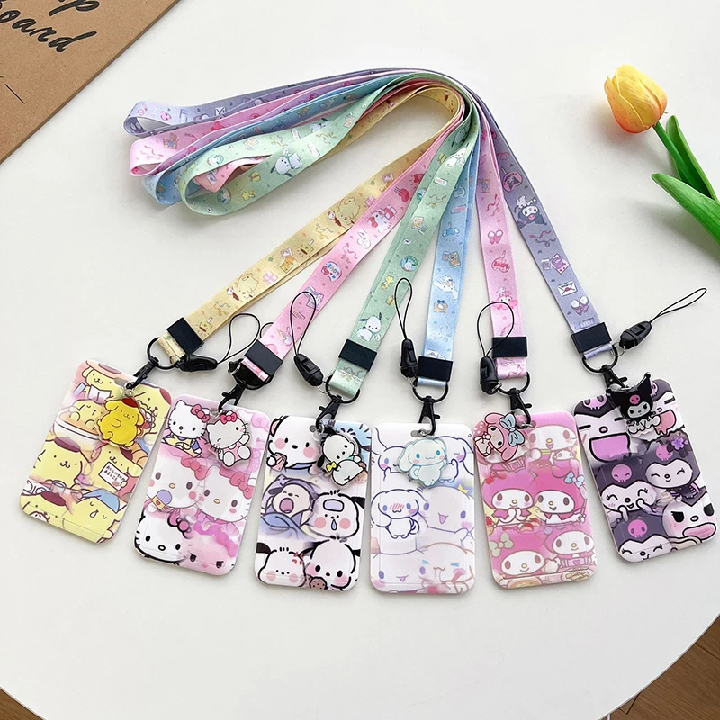 Cartoon Cute Cinnamoroll Kuromi Melody Kitty Abs Plastic Badge Id Card ...