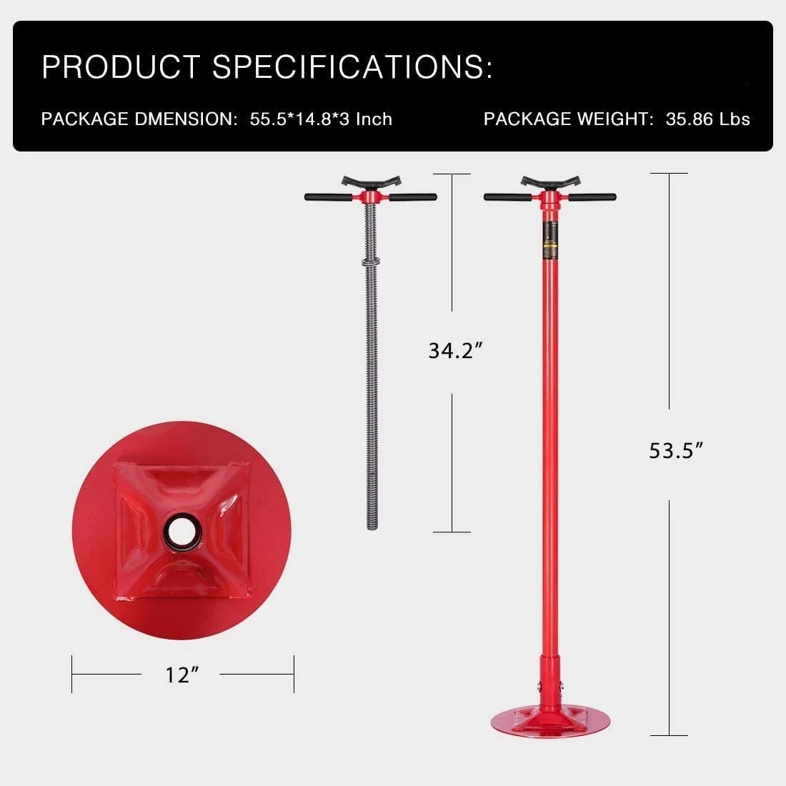 Профессиональная подставка для подподъемника 3/4 тонн грузоподъемность 1500 фунтов с прочным основанием от 1 3 до 2