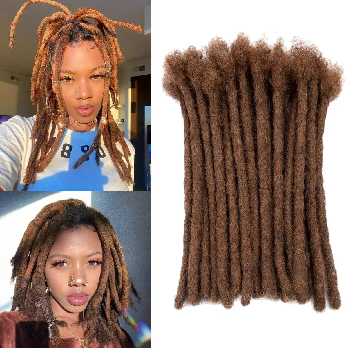 Extension dreadlocks capelli umani marroni afro kinky curly_voghion.com