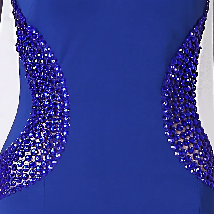 Женское вечернее платье с вышивкой, темно-синее платье с юбкой годе и цветочным принтом, Новинка лета 2021