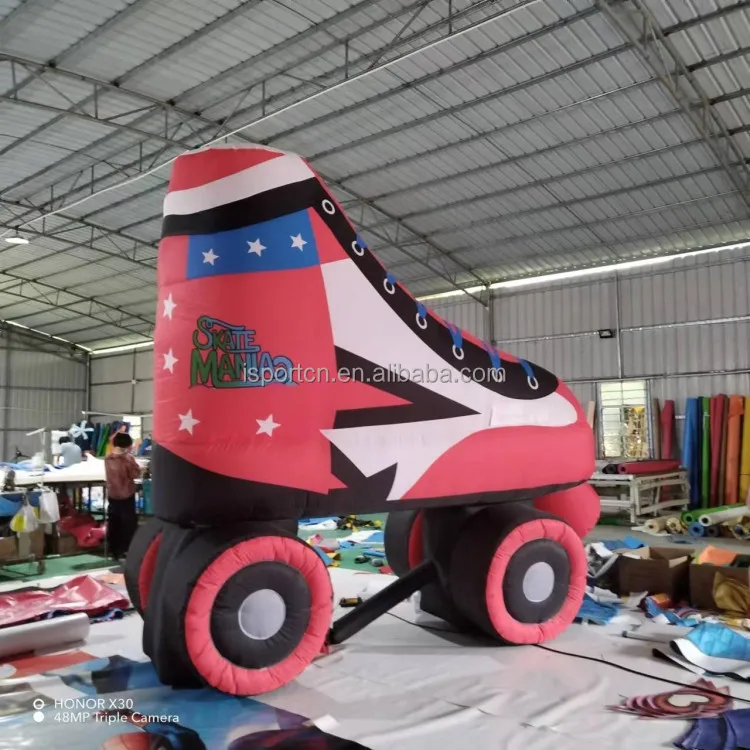 Customized Personalized Skating Advertising Inflatable Giant Roller Skate Inflatable Ice Skate for Exercise Sport Activities