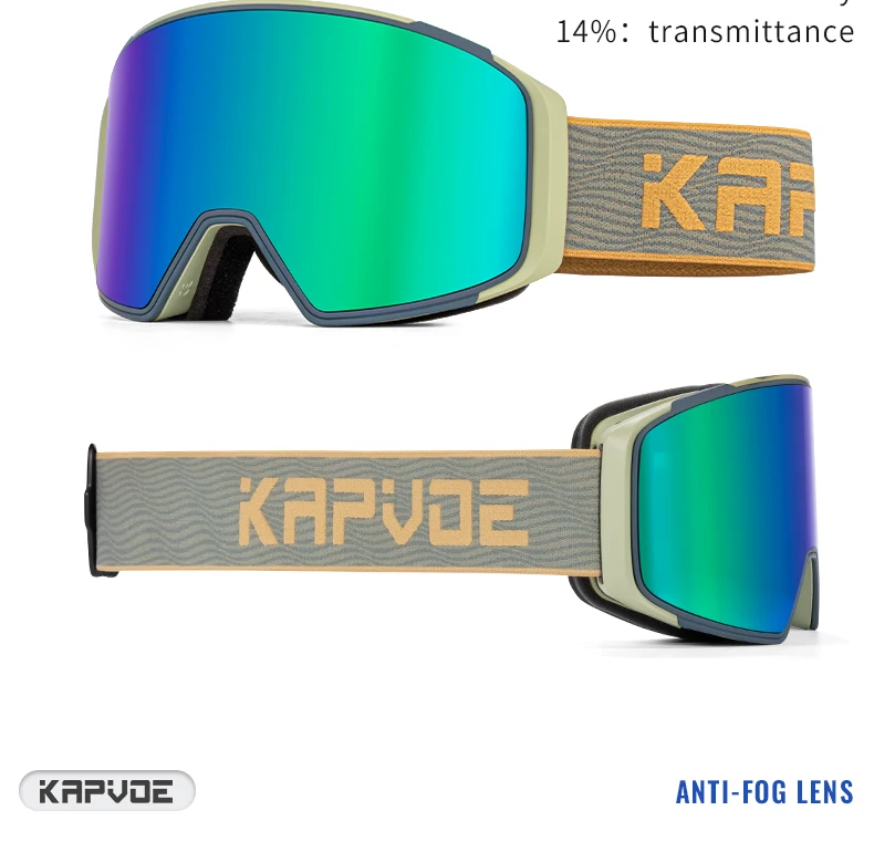 Ski Goggles With Detachable Lens Frameless Optical Glasses Insert Lens