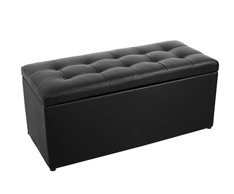 Multi-function Custom Footrest Foot Rest PU Foldable Ottoman With Storage