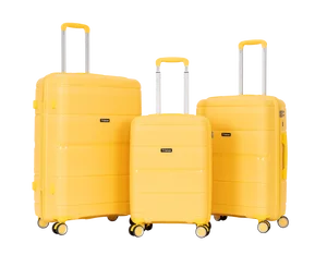 Factory Custom 3-Piece Luggage Set Unisex ABS Hardshell With TSA Lock Spinner Wheels PP Material Carry-on Suitcase Travel Bags