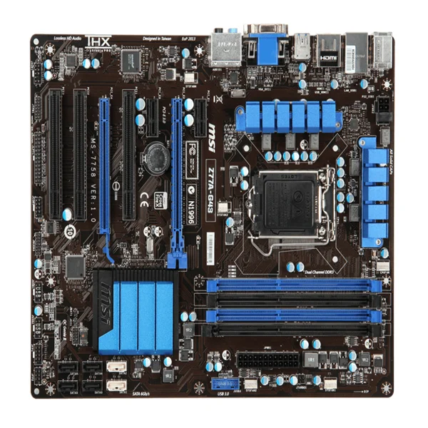 MSI Z77A-G43 Motherboard - 32GB DDR3, Intel Z77 Chipset