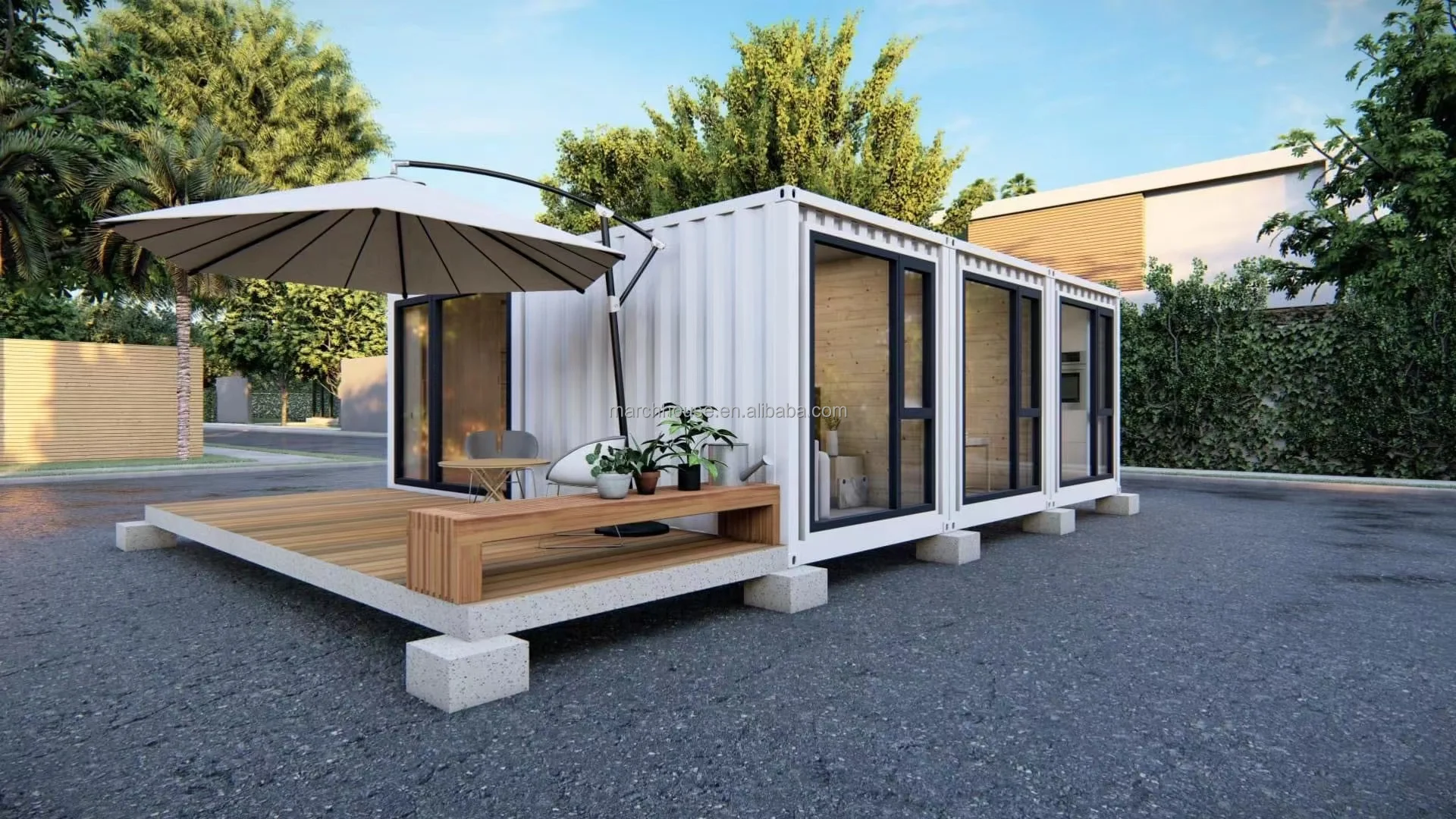Small Modern Prefab Residential Living Homes 20Ft 20 Ft 40Ft Hc 2 ...