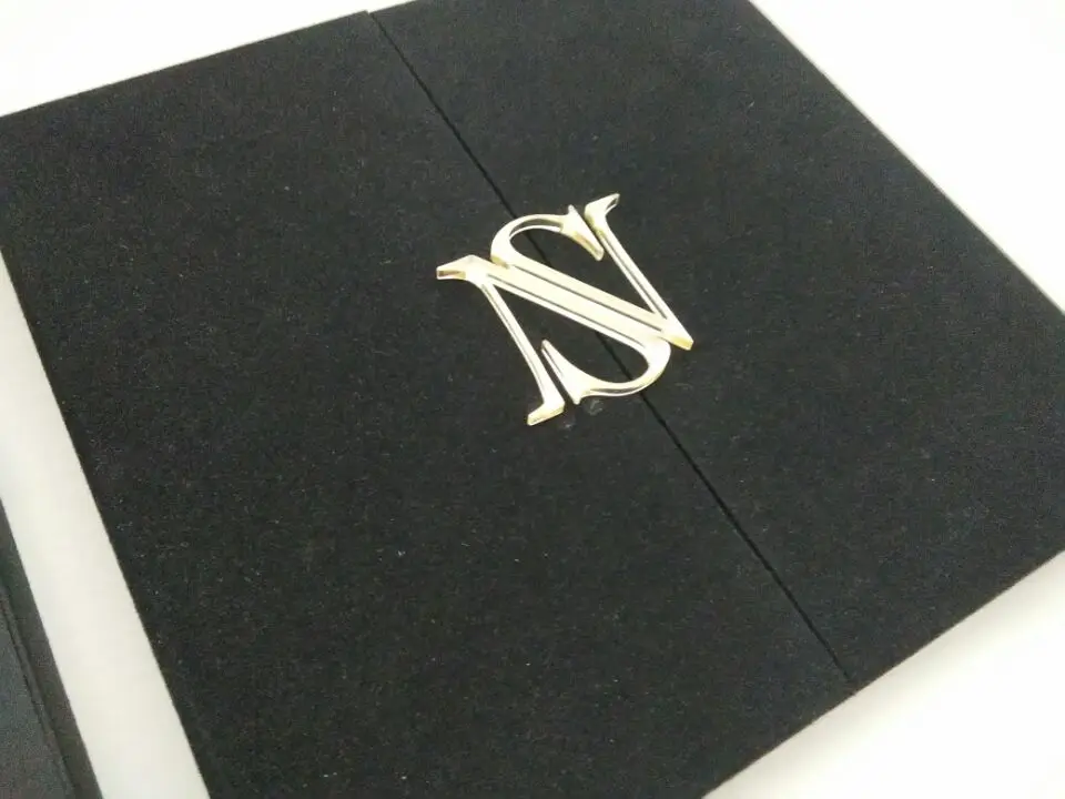Black Velvet Hardcover Invitations Gold Acrylic Wedding Invitation Cards Custom Birthday Invitations Suede Menu Cards
