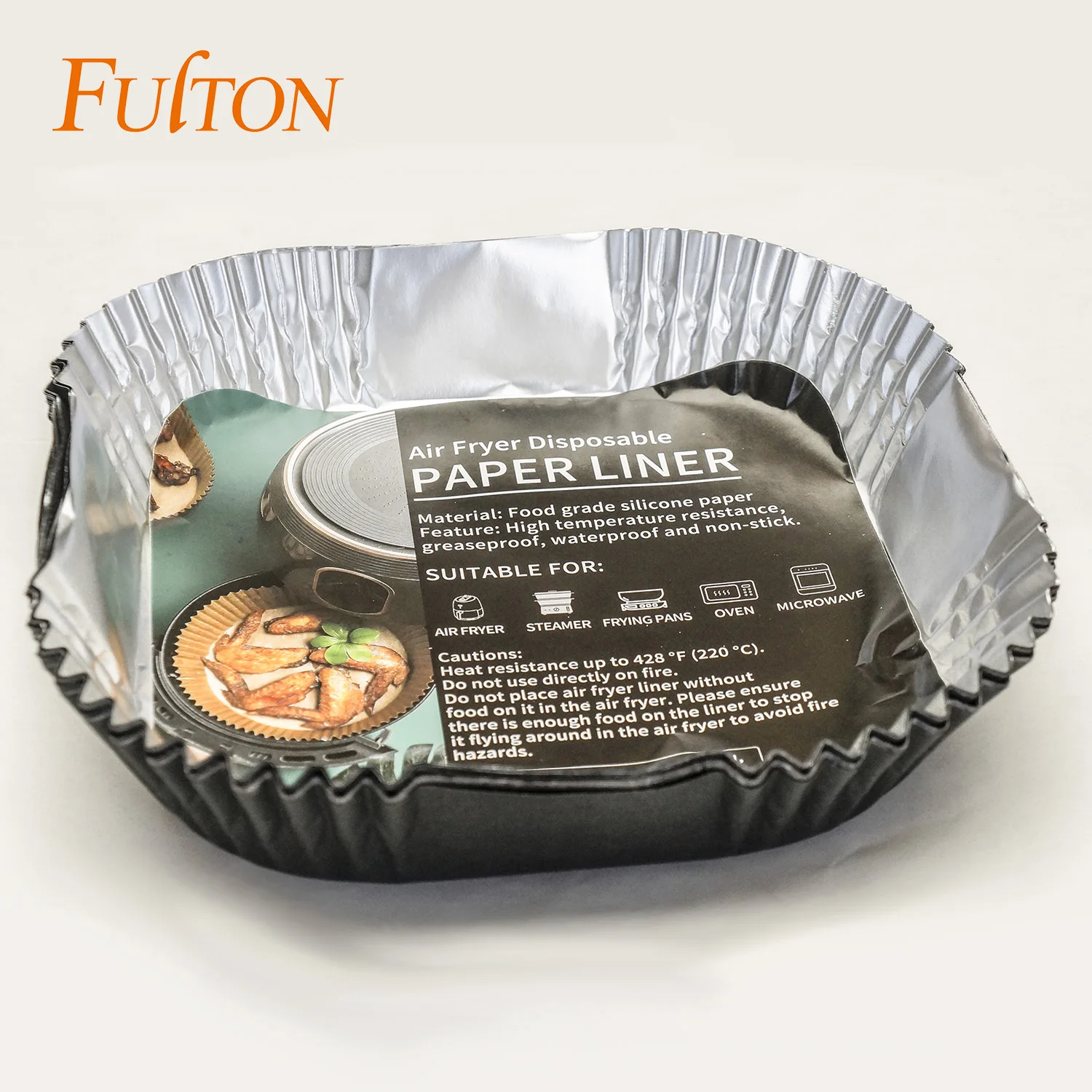 Round Aluminum Pans Disposable Liner Non-Stick Steaming Basket BBQ
