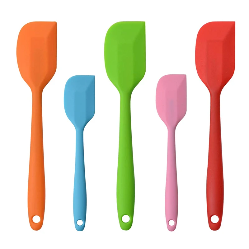 Set 6 Spatole In Silicone Nero – Cucchiaio, Spatola Grande E Piccola, Pennello E Spatola Per Barattolo – Antiaderenti, Resistenti Al Calore, Per Cucina E Pasticceria