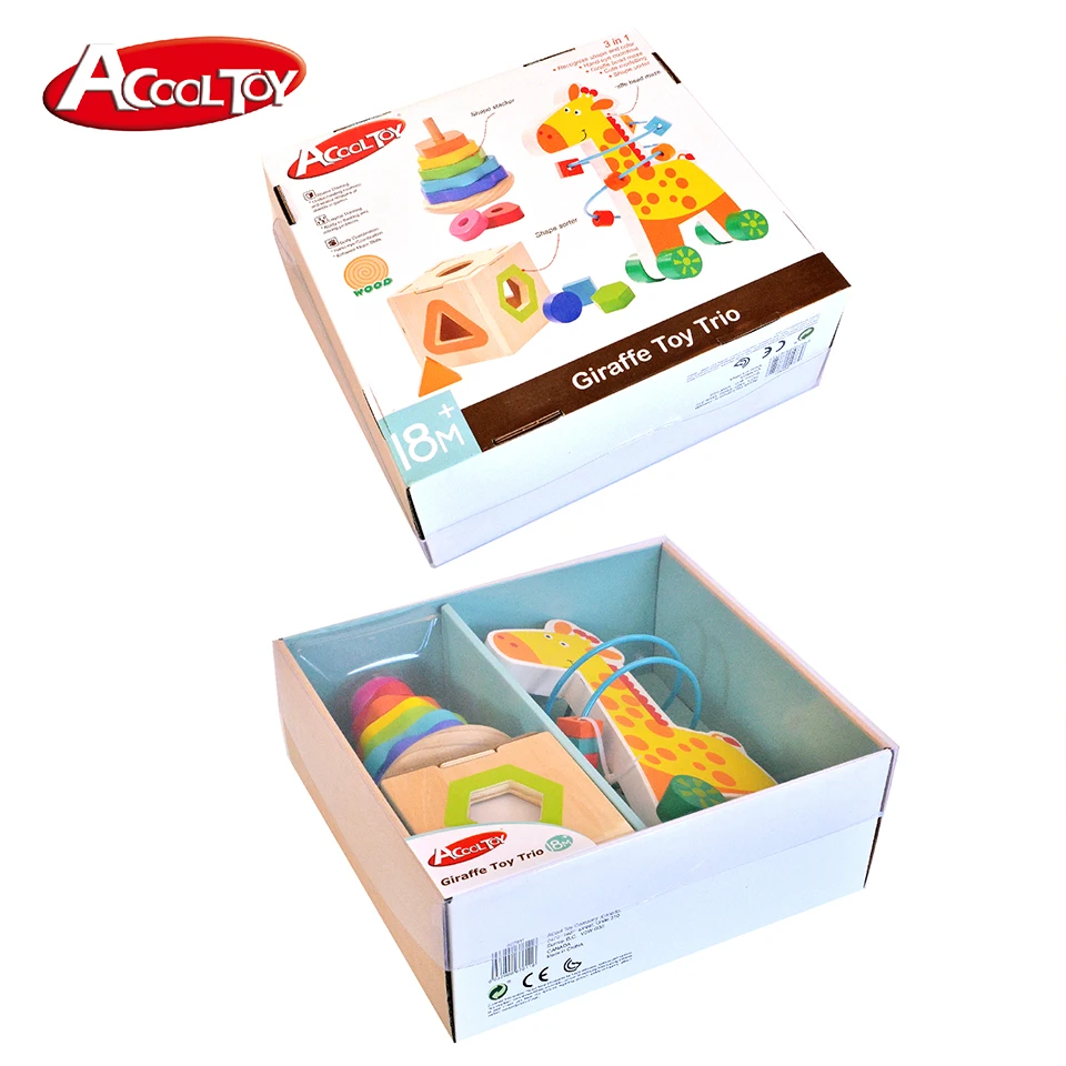 Montessori Toy Children's Toys Gift Box Giraffe Toy Trio,Educational