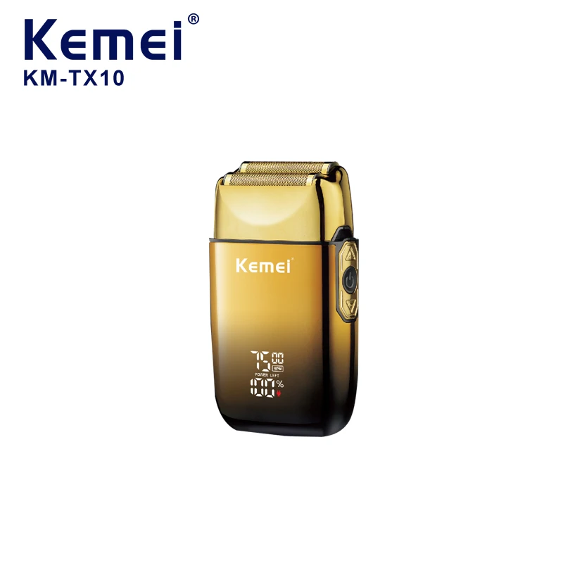 ماكينة حلاقة كهربائية KEMEI Km-Tx10 ماكينة حلاقة معدنية قابلة للشحن ماكينة حلاقة اللحية