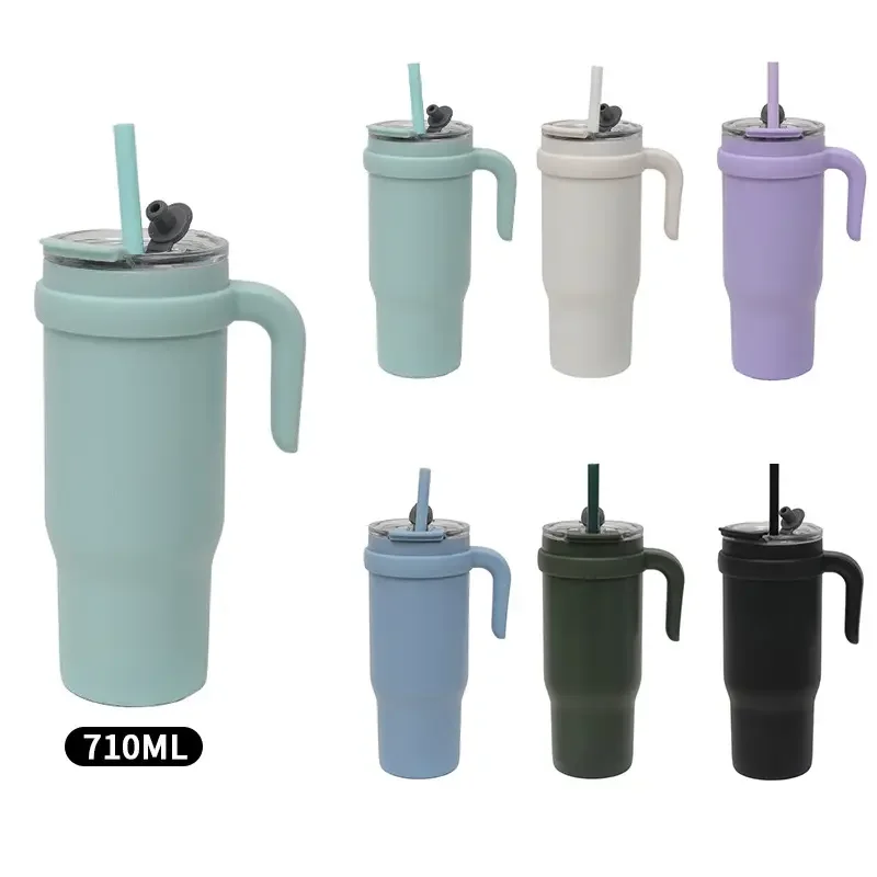 Leakproof Custom Logo 24oz Vacuum Insulated Vacuum Cup Travel Mug Stainless  Steel Tumbler 40 oz Tumbler with Handle Flip Straw