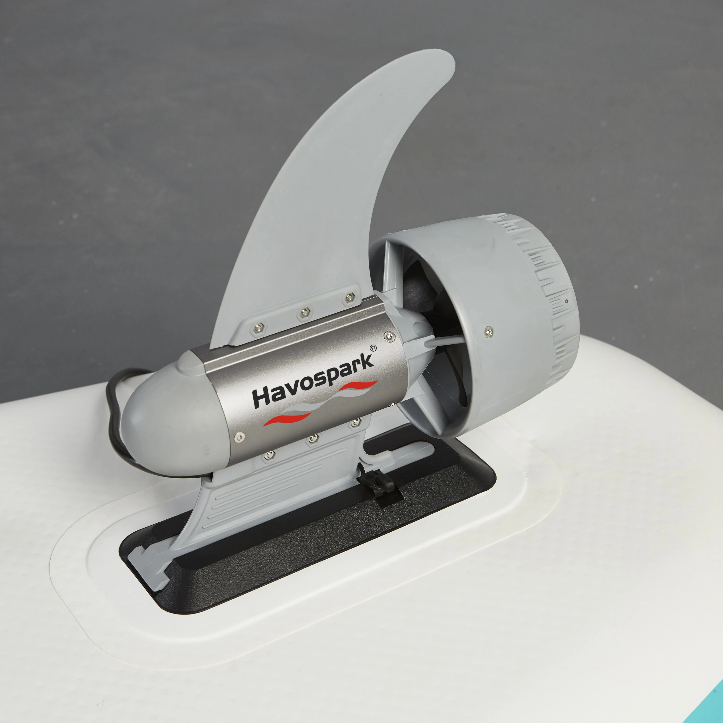 Aleta eléctrica Havospark Y01+B75, propulsor con empuje de 13,5 kg / 29,7 lbf, potencia de 600 W, batería, adecuado para embarcaciones de pesca con señuelo para 4-6 personas, tablas de paddle surf (SUP) y kayaks