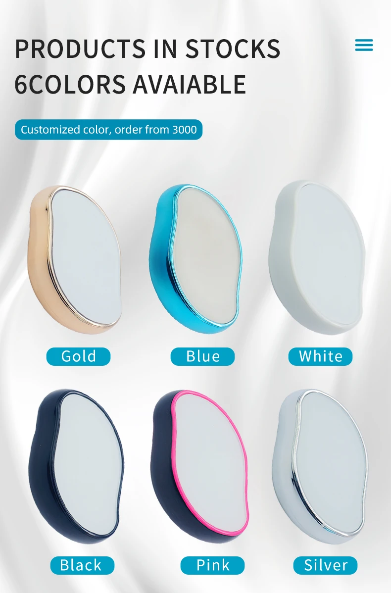 Oem Glass Crystal Waterproof Eraser Hair Remover Cover Blue Hair Eraser