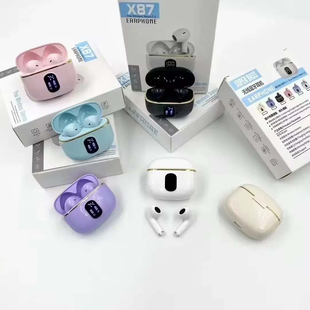 X87 Tws In-ear Wireless Earbuds With Led Display Bt Chipset