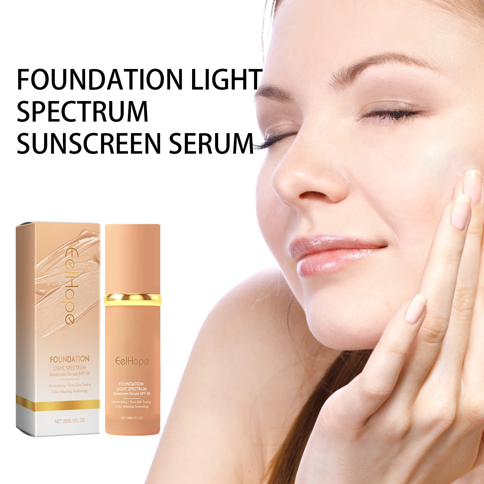 EELHOPE Organic Foundation Coverage Color Changing Foundation Mild Formula Facial Makeup Foundation Cream