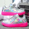 Glitter silver pink sole