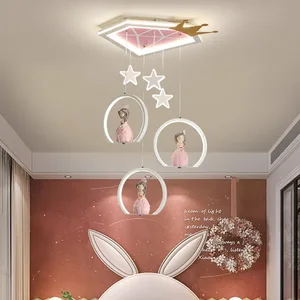 Zeal Lighting Cartoon Princess Children's Room Pendant Lamp Girl Boy Kids Ceiling Lamp for Bedroom