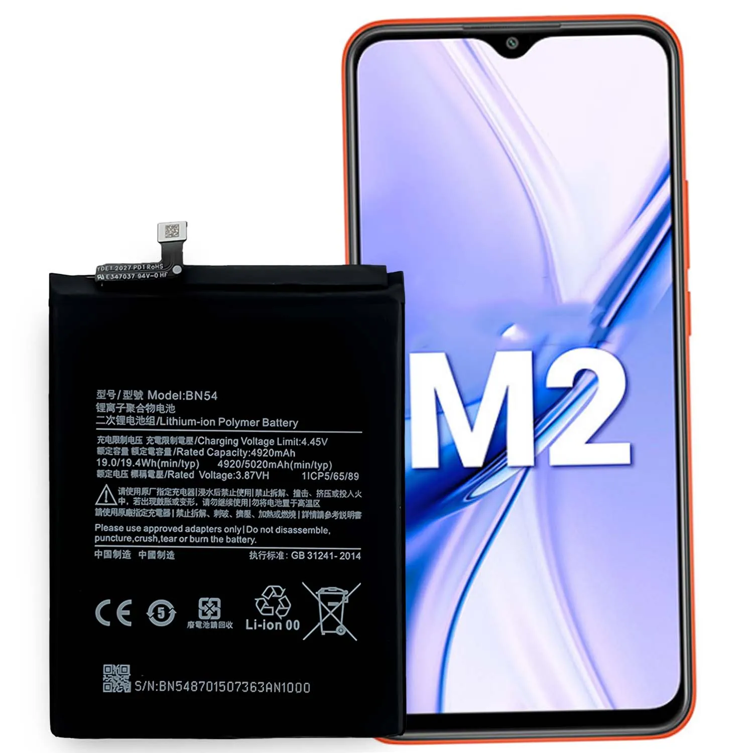 Литий-ионный Полимерный Аккумулятор Bn54 Для Xiaomi Redmi Note 9 10 Note9  Note 10 4290mah 3,85 V - Buy For Xiaomi Redmi Note 9 Battery, bn54 Battery,  for Redmi Note9 Battery Product on Alibaba.com