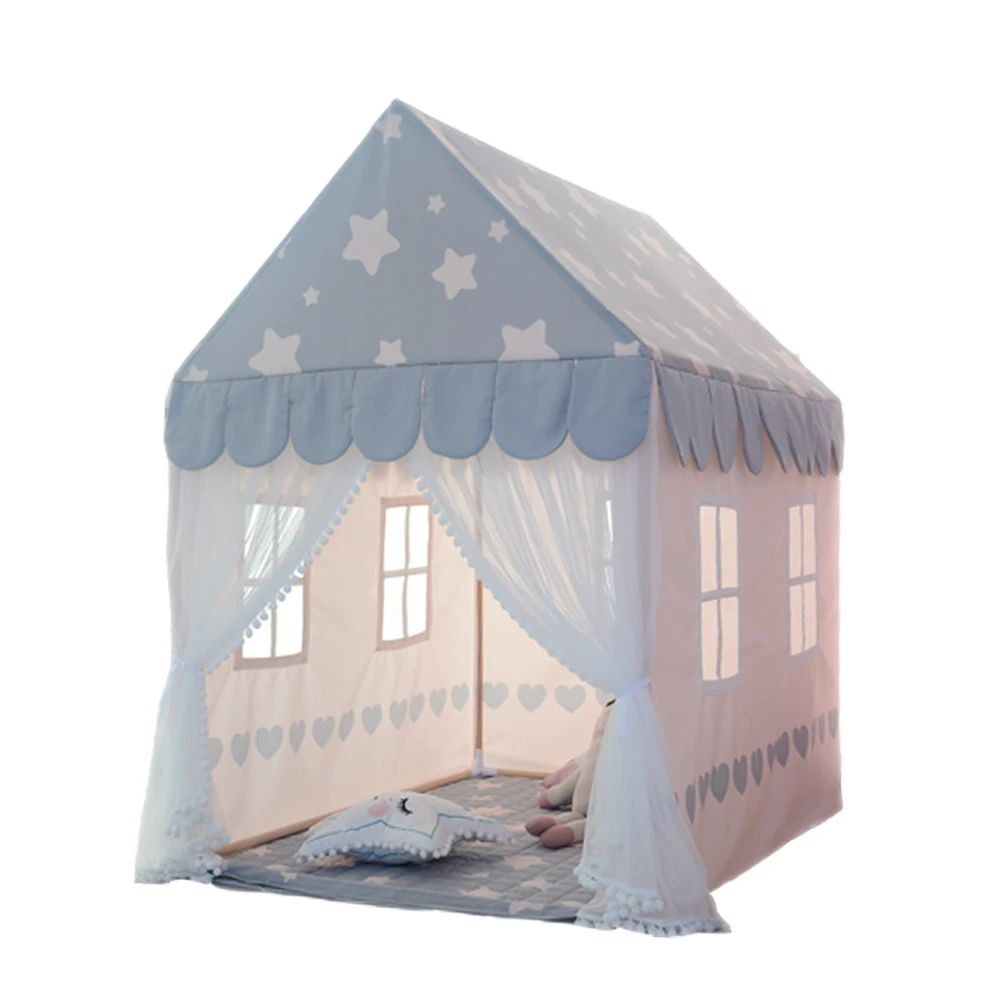 Высококачественный завод 2021 Новое поступление розовый Домик принцессы для девочек из чистого хлопка мягкая игровая палатка для детей Шуточный домик