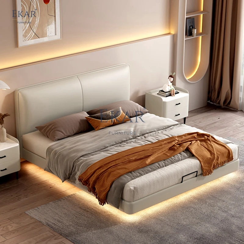 product modern bedroom furniture bed with lighting style-59