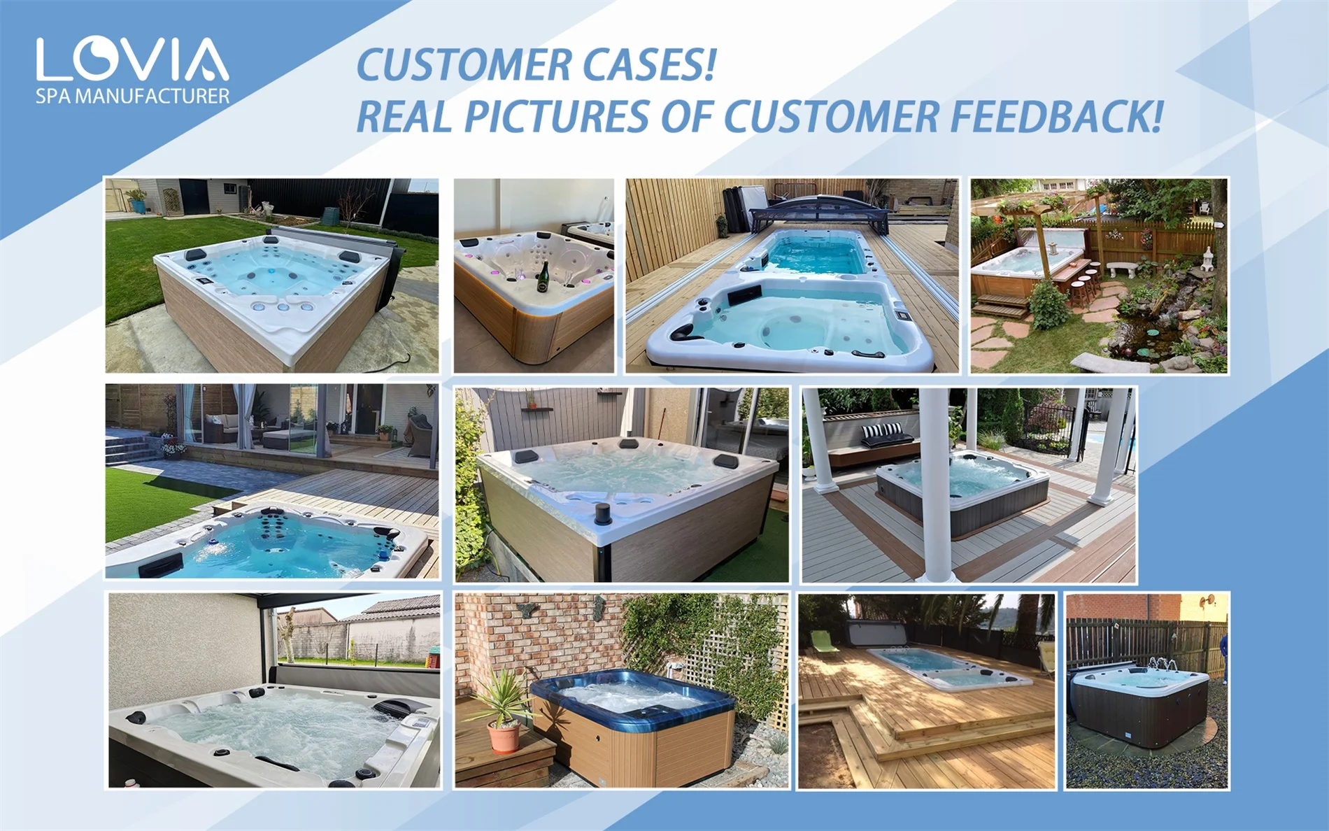 Outdoor 8 Person Large Space Swim Spa Hot Tub 9 Persons Use whirlpool Hydromassage Bathtub Spa Tubs