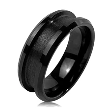 Wholesale fashion Jewelry 8mm Blank inlay tungsten Rings Cores tungsten carbide ring Blank men Wedding rings Engagement