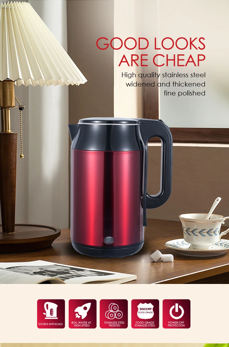 Factory Wholesale Cheap 1.2l 1.5l 1.8l Large Capacity Stainless Steel Electric Kettle Buy