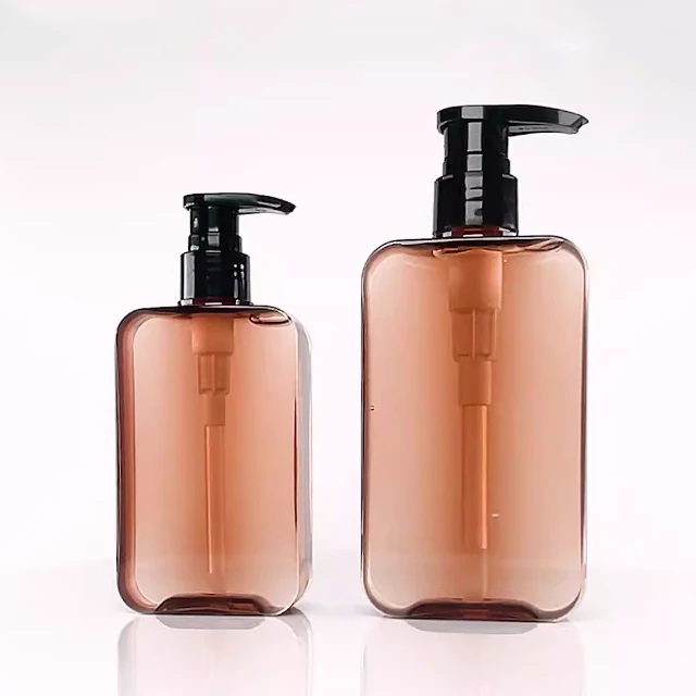 200ml 300ml transparent amber bath gel bottle lotion sub bottled high-grade body lotion bottle