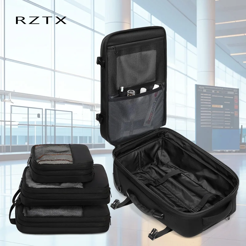 Trolley Bag With Roller Large Capacity Travel Duffel Bag Duffel Bag, Multifunctional Rolling Backpack Portable Business Backpack