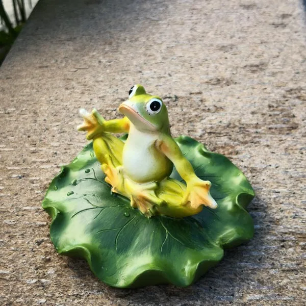 sculpture art decorative sculpture outdoor statue garden,OEM order resin crafts floating frog figure Floating Pond Decoration