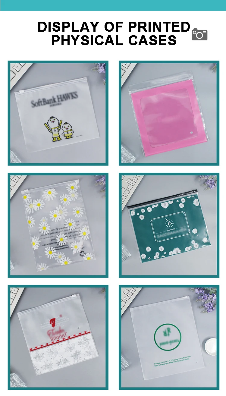 Translucent Pvc Clear Plastic Bags Custom Logo Frosted Poly Zipper Bags
