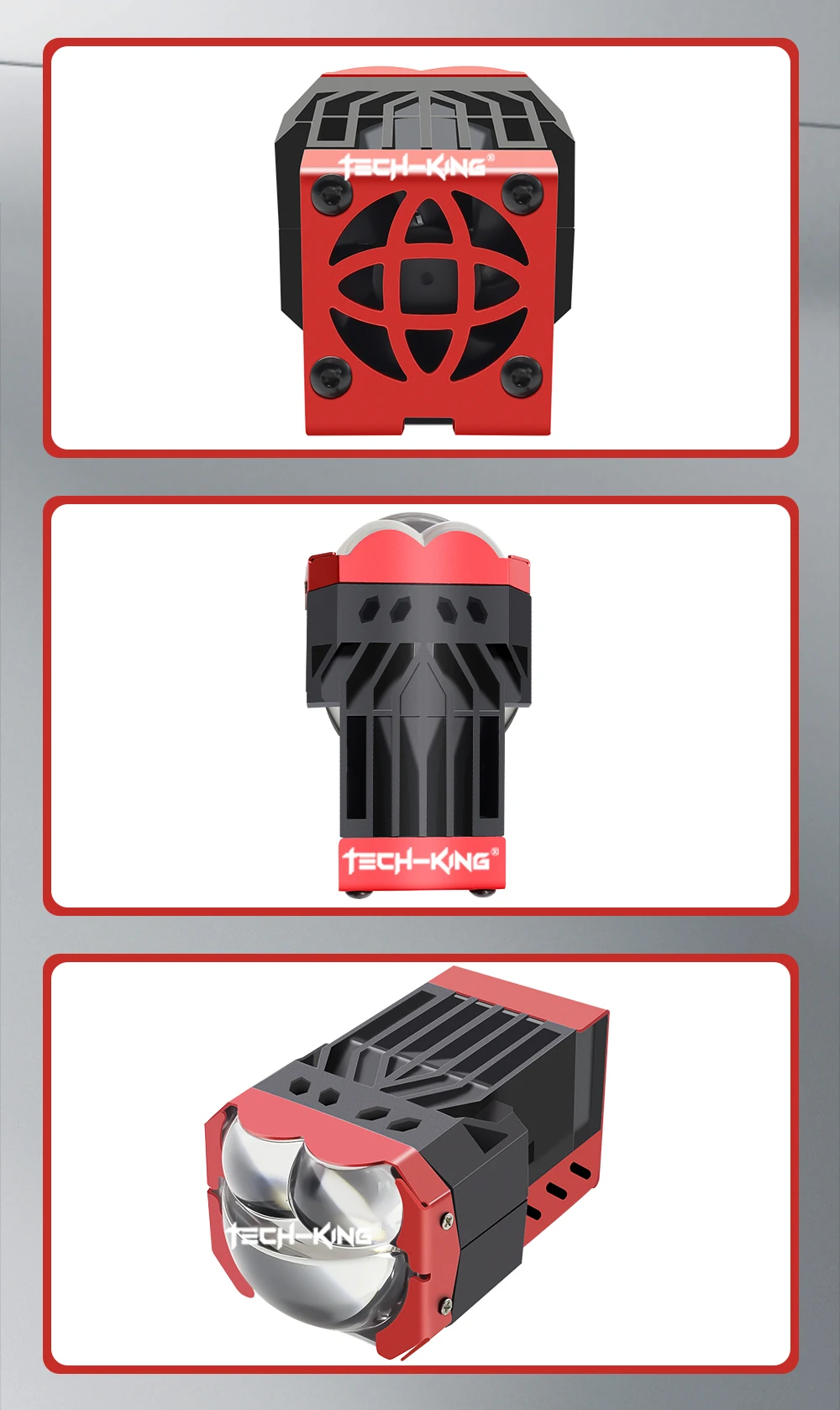 Car Headlight 6000K 1.5 Inch Dual Laser matrix Bi Led Lens Flat Cut off Compatible With Headlights Retrofit Projector Headlights