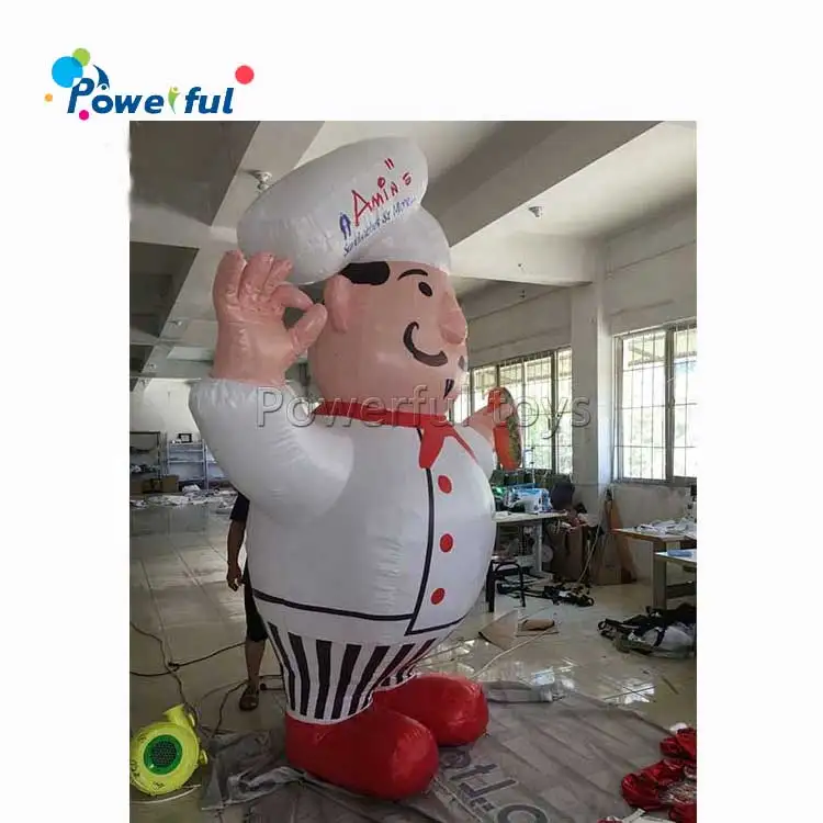 Customized Inflatable Pizza Chef Cooking Man Model