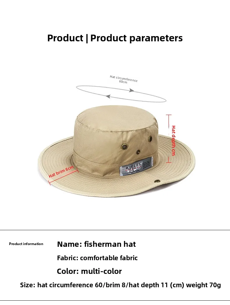 Jungle Hat For Men Breathable Sun Protective Outdoor Hiking Cap_voghion.com
