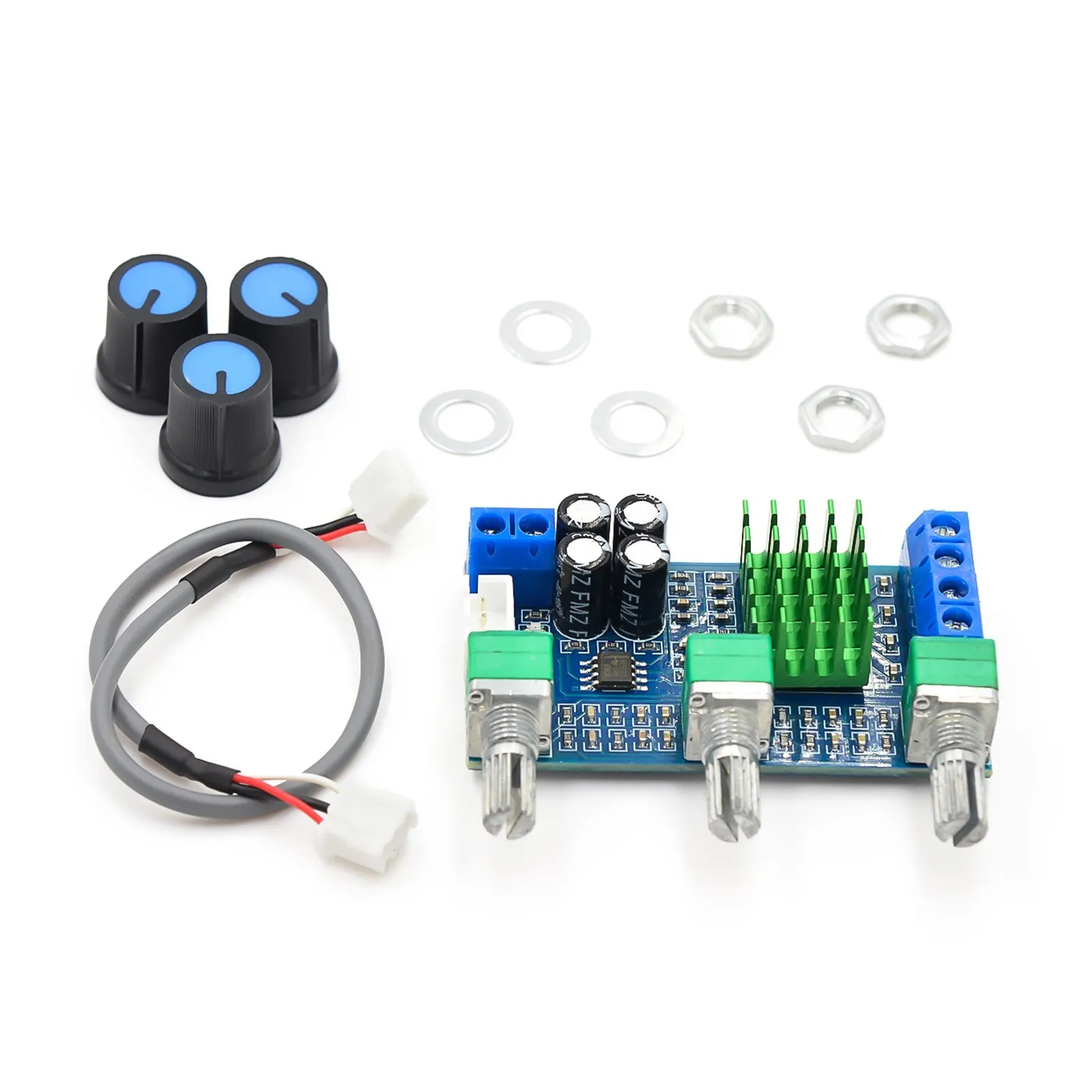 XH-M567 AC/DC 12-24V 80Wx2 цифровой аудио TPA3116D2 ВЧ бас регулирующий предустановленных предварительно двухканальный усилитель