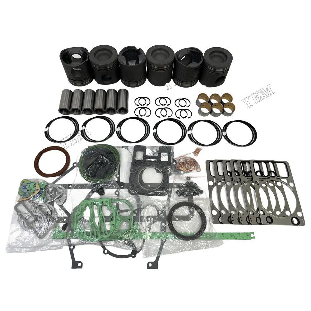 Engine Overhaul Kit With Piston Rings Cylinder Gaskets Fit for Deutz BF6M1015 Engine Parts